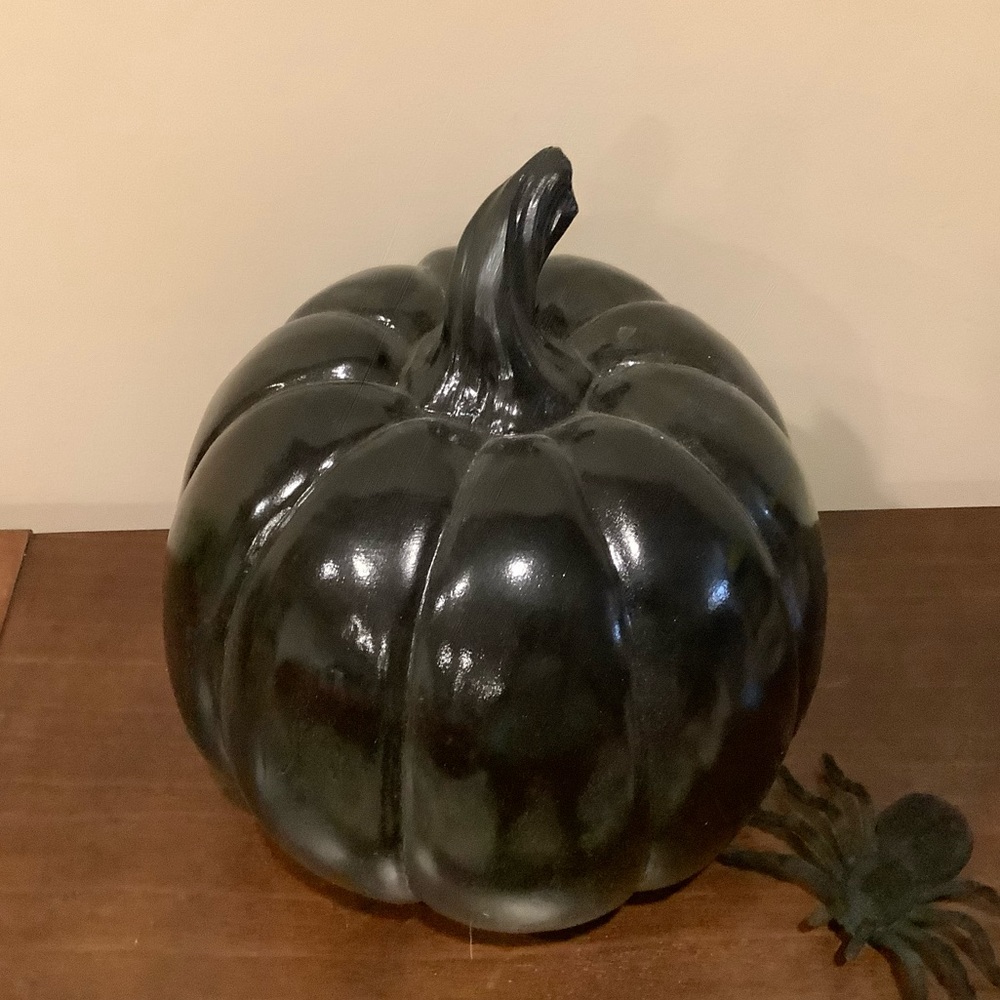 Large Black Halloween Pumpkin Decor 🦇 - Picture 2 of 4